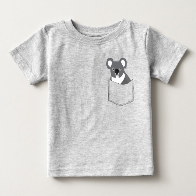 Camiseta Para Bebê Pocket Koala (Frente)