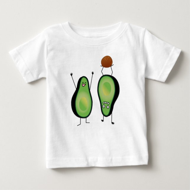 Camiseta Para Bebê Poço engraçado do verde do handstand dos aplausos (Frente)