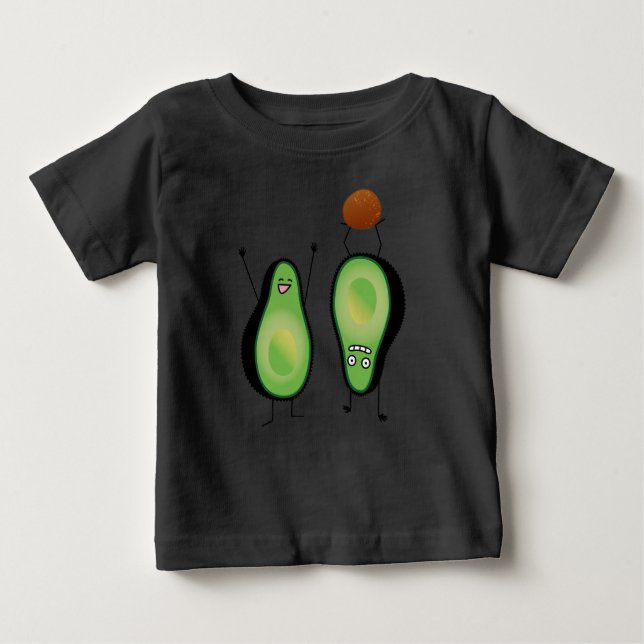 Camiseta Para Bebê Poço engraçado do verde do handstand dos aplausos (Frente)