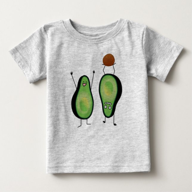 Camiseta Para Bebê Poço engraçado do verde do handstand dos aplausos (Frente)