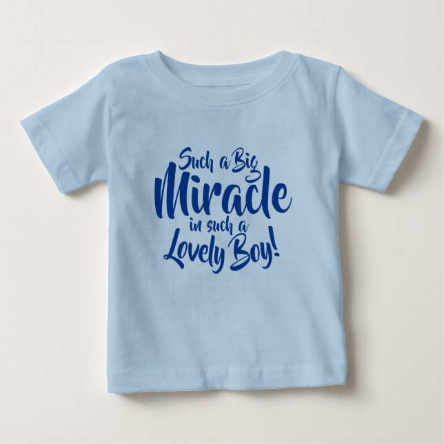 Camiseta Para Bebê Pode mudar o texto como um grande milagre num rapa (Frente)