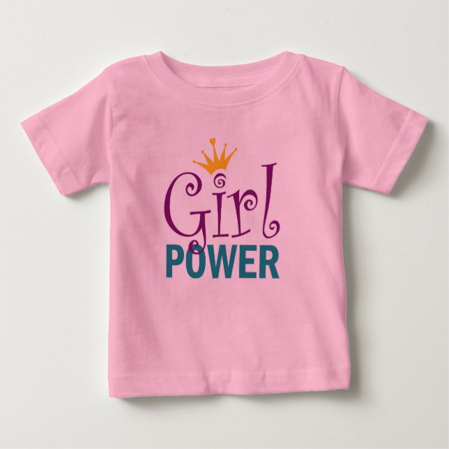 Camiseta Para Bebê Poder da Menina (Frente)