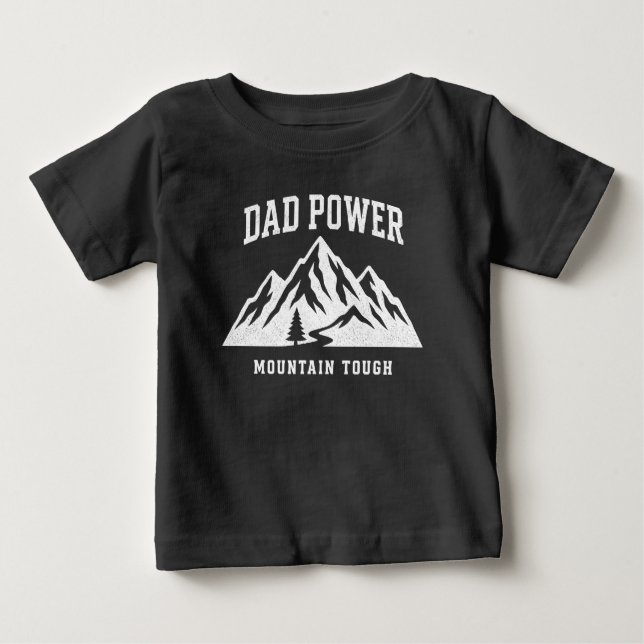 Camiseta Para Bebê Poder do Pai Montanha Desenho Resistente (Frente)