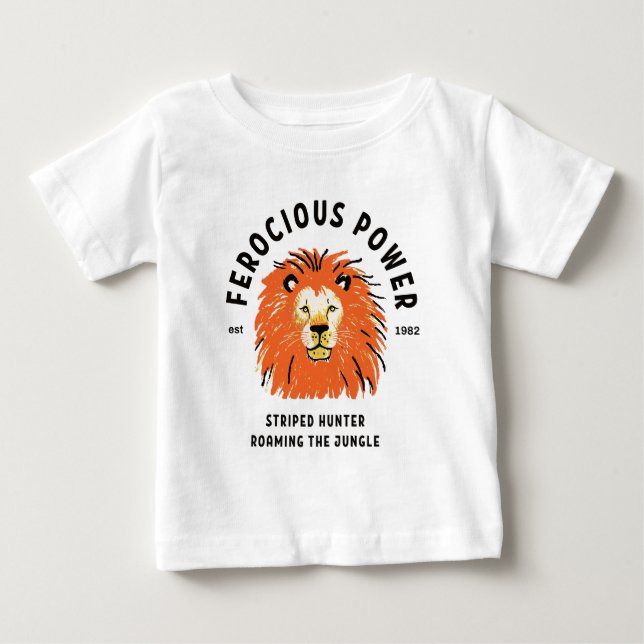 Camiseta Para Bebê Poder feroz (Frente)