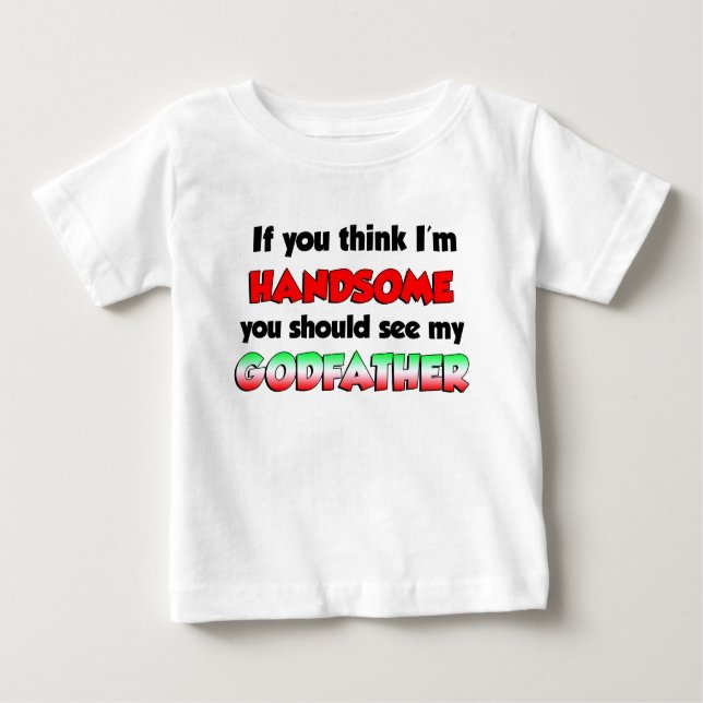Camiseta Para Bebê Poderoso padrinho italiano (Frente)