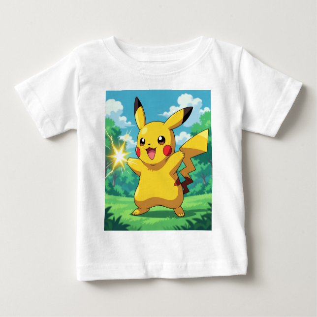 Camiseta Para Bebê Pokémon und seine Treue Freunde (Frente)