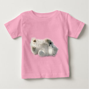 Camiseta Para Bebê Polar Bear Cub Cub Ártico Ártico Congelado Inverno