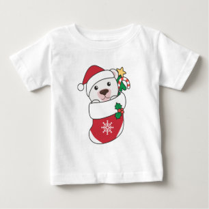 Camiseta Para Bebê Polar Bear Natal Neve Inverno Polar