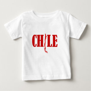 Camiseta Para Bebê Polera o Chile Mapa Bebe 1 - 2013