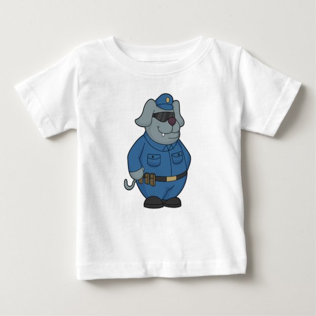 Camiseta Para Bebê Polícia de Cães (Frente)