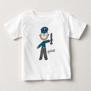 Camiseta Para Bebê Policial - Figura