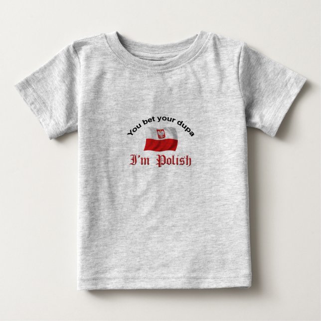 Camiseta Para Bebê Polonês Dupa (Frente)