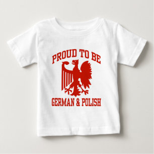 Camiseta Para Bebê Polonês e alemão