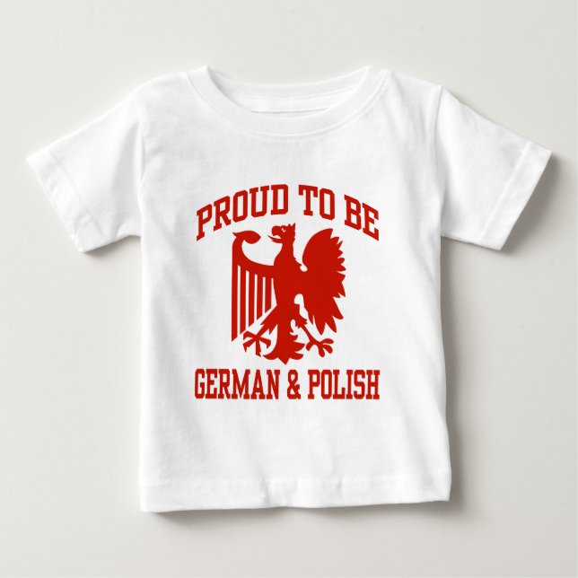 Camiseta Para Bebê Polonês E Alemão (Frente)