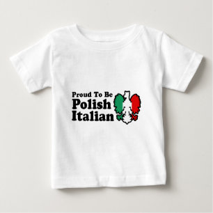 Camiseta Para Bebê Polonês italiano