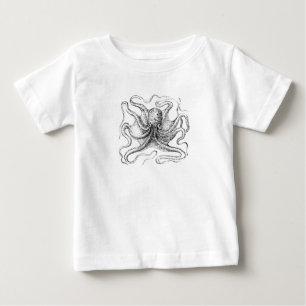 Camiseta Para Bebê polvo marinho T-Shirt