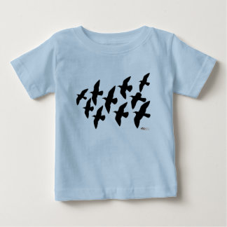 Camiseta Para Bebê Pombos de Voo Voadores
