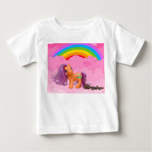 Camiseta Para Bebê Pônei Pequeno.