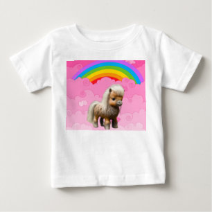 Camiseta Para Bebê Pônei Pequeno.