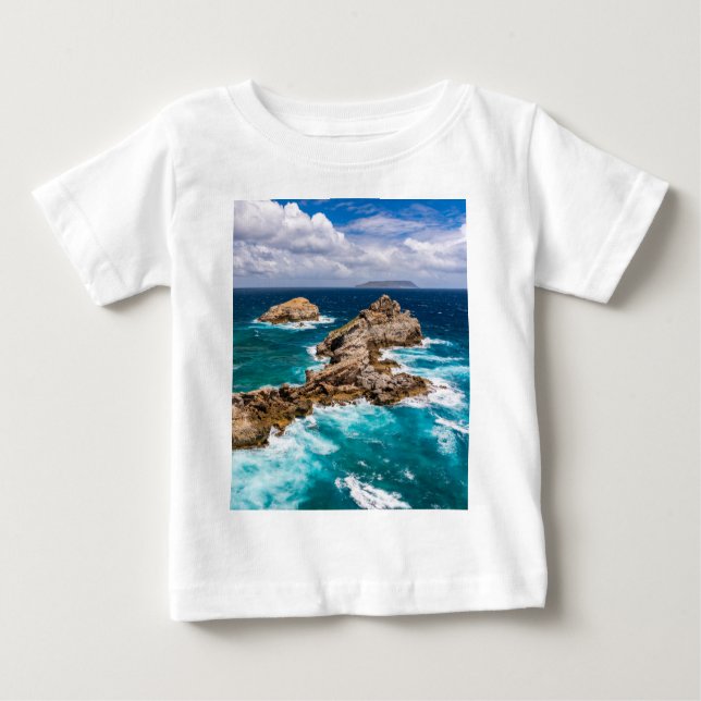 Camiseta Para Bebê Ponta de Chateaux, Grande-Terre, Guadalupe #2 (Frente)