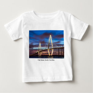 Camiseta Para Bebê Ponte Arthur Ravenel À Noite