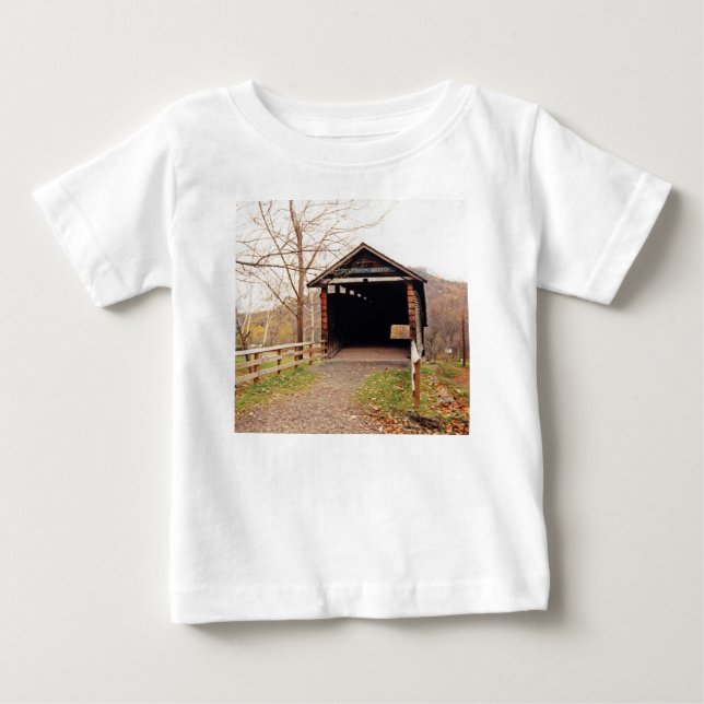 Camiseta Para Bebê Ponte coberta (Frente)