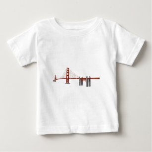 Camiseta Para Bebê Ponte da porta do ouro: Modelo 3D: