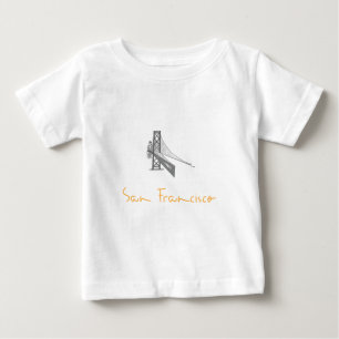 Camiseta Para Bebê Ponte Ouro da CA de São Francisco