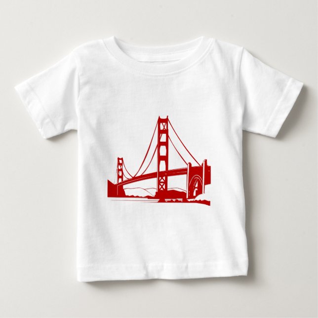 Camiseta Para Bebê Ponte ouro - São Francisco, CA (Frente)