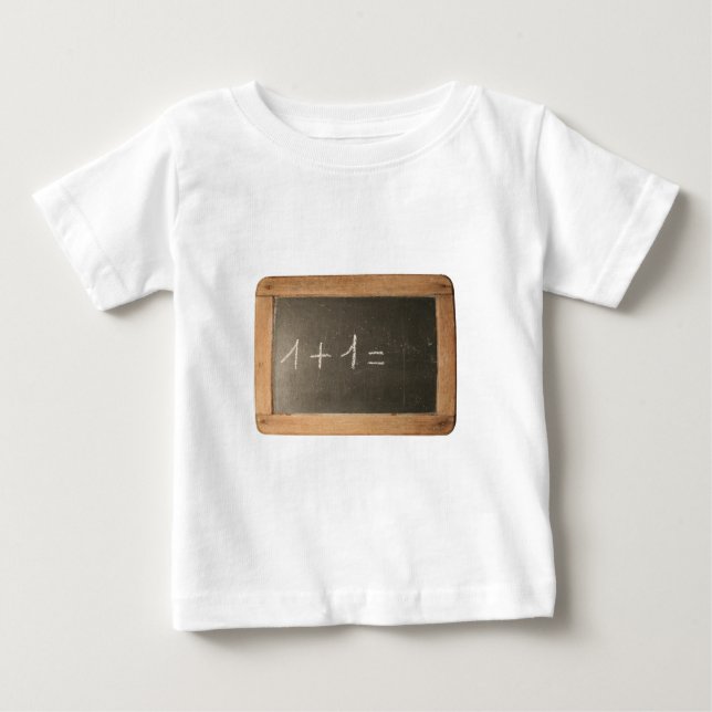 Camiseta Para Bebê Ponto 04 - Lições Matemáticas (Frente)