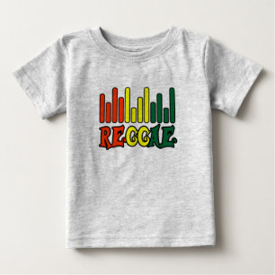 Camiseta Para Bebê ponto da bandeira dos grafites da reggae do rasta
