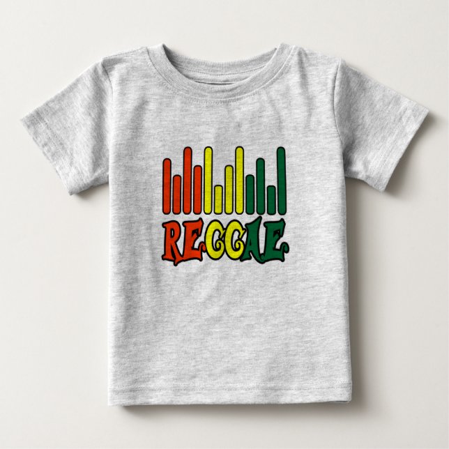 Camiseta Para Bebê ponto de grafite do pavilhão rasta reggae (Frente)