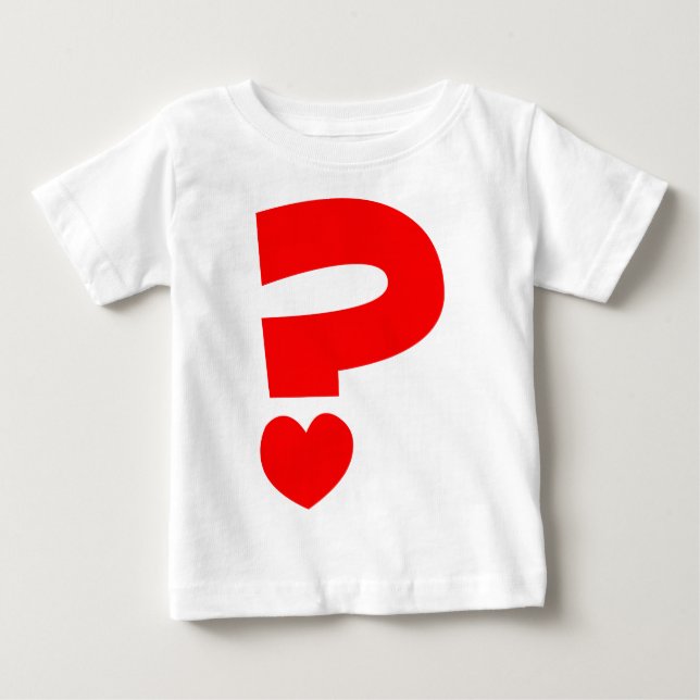 Camiseta Para Bebê Ponto de interrogação (Frente)