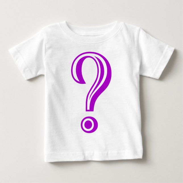 Camiseta Para Bebê Ponto de interrogação desmarcado (Frente)