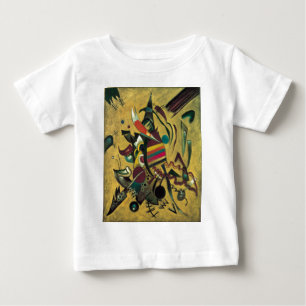Camiseta Para Bebê Pontos de Kandinsky Pintura Abstrata em Tela