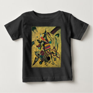 Camiseta Para Bebê Pontos de Kandinsky Pintura Abstrata em Tela