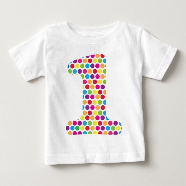 Camiseta Para Bebê Pontos felizes (Frente)