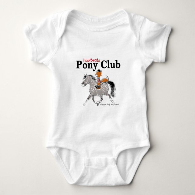 Camiseta Para Bebê Pony Club T cinza.jpg (Frente)