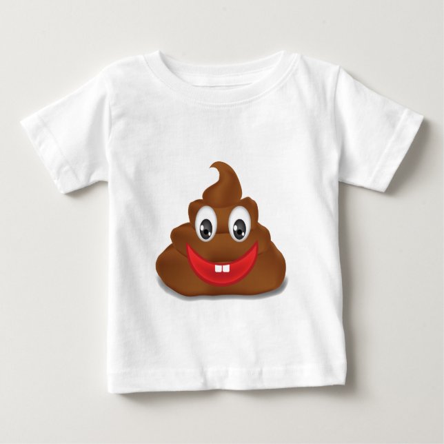 Camiseta Para Bebê poo emojis (Frente)