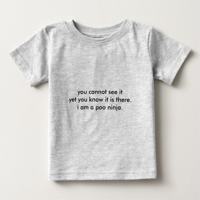 Camiseta Para Bebê Poo Ninja (Frente)