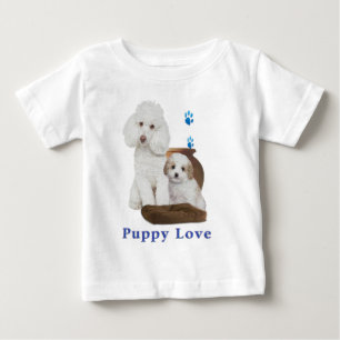 Camiseta Para Bebê Poodle Dog Puppy T-Shirt