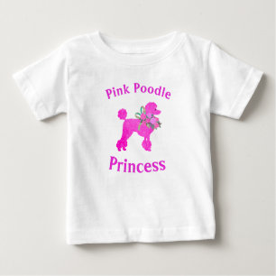 Camiseta Para Bebê Poodle Princess Birthday Girl T-Shirt