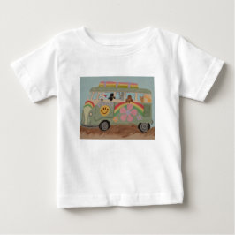 Camiseta Para Bebê Poodles na Van Hippie