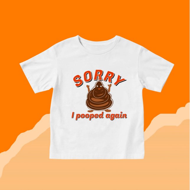 Camiseta Para Bebê Poop castanho engraçado (Criador carregado)