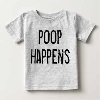 Camiseta Para Bebê Poop orgânico acontece