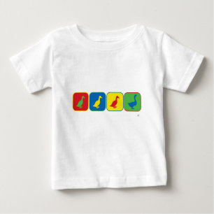 Camiseta Para Bebê Pop art do ganso do pato do pato do pato