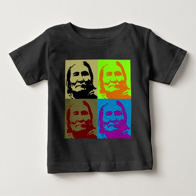 Camiseta Para Bebê Pop Art Freedom Fighter Geronimo (Frente)
