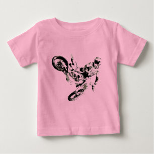 Camiseta Para Bebê Pop Art Motocross Motorcyesporte