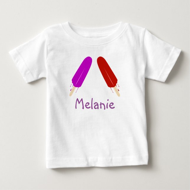 Camiseta Para Bebê Pop Congelados Nome Personalizado Sem Destino (Frente)