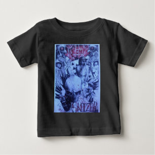 Camiseta Para Bebê Pop Músicos Impressão de Arte Roxo Azul